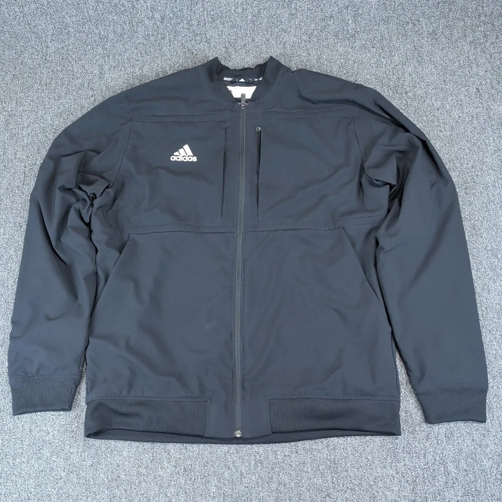 Adidas Gorpcore Aeroready Full Zip Bomber Jacket Mens XLT Black FQ1308